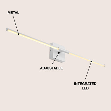 Makena Modern Minimalist Dimmable Integrated LED Metal Wall Sconce